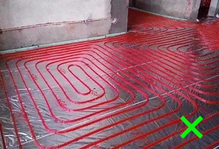 地暖管錯(cuò)誤安裝